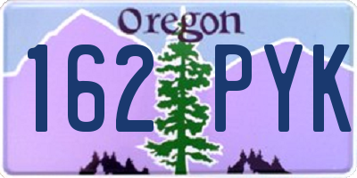 OR license plate 162PYK