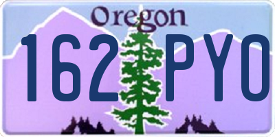 OR license plate 162PYO