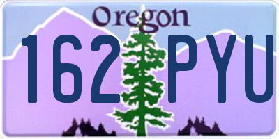 OR license plate 162PYU