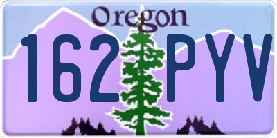OR license plate 162PYV