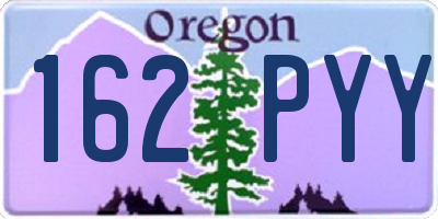 OR license plate 162PYY
