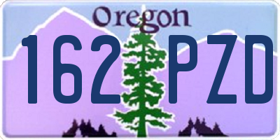 OR license plate 162PZD