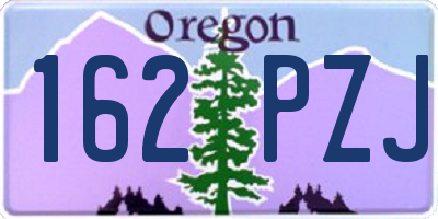 OR license plate 162PZJ