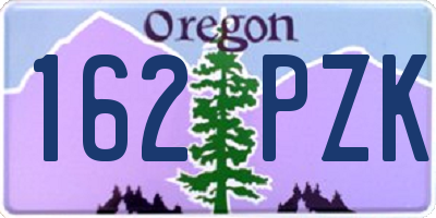 OR license plate 162PZK
