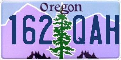 OR license plate 162QAH