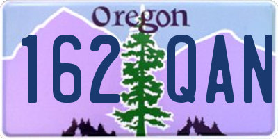 OR license plate 162QAN