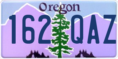 OR license plate 162QAZ
