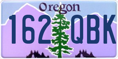 OR license plate 162QBK