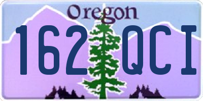 OR license plate 162QCI