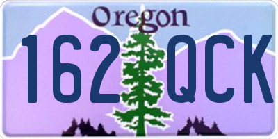 OR license plate 162QCK
