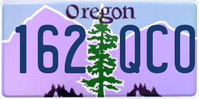 OR license plate 162QCO