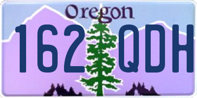 OR license plate 162QDH