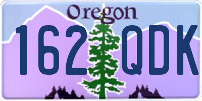 OR license plate 162QDK