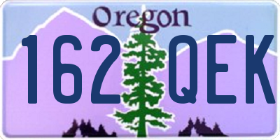 OR license plate 162QEK