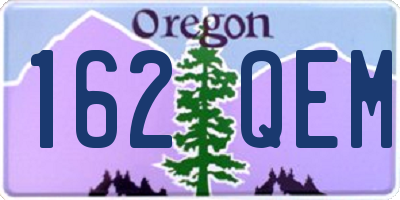 OR license plate 162QEM