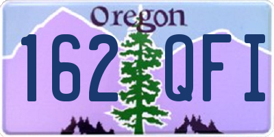 OR license plate 162QFI