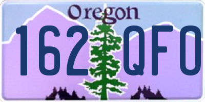 OR license plate 162QFO