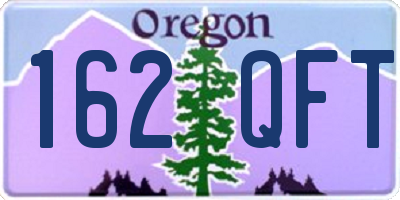 OR license plate 162QFT