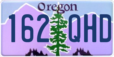 OR license plate 162QHD