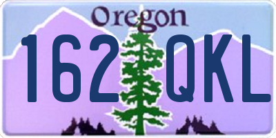 OR license plate 162QKL