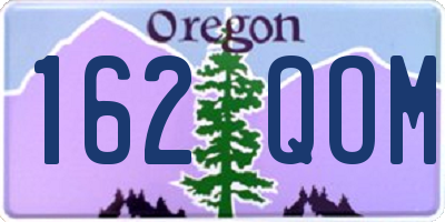 OR license plate 162QOM