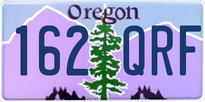 OR license plate 162QRF