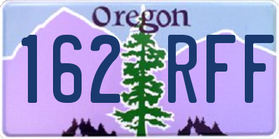 OR license plate 162RFF