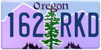 OR license plate 162RKD