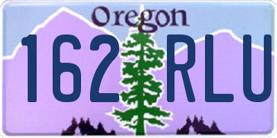 OR license plate 162RLU