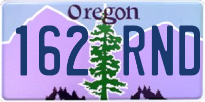 OR license plate 162RND