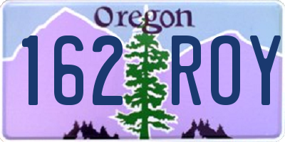 OR license plate 162ROY