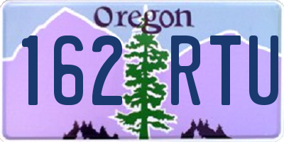 OR license plate 162RTU