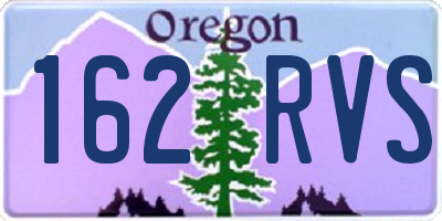 OR license plate 162RVS