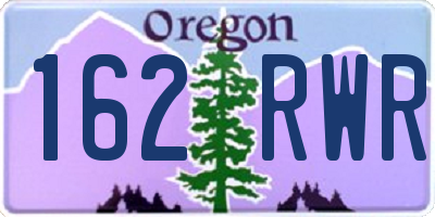 OR license plate 162RWR