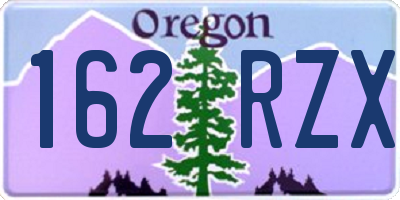 OR license plate 162RZX