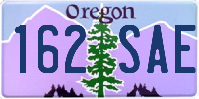 OR license plate 162SAE