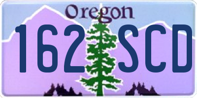 OR license plate 162SCD