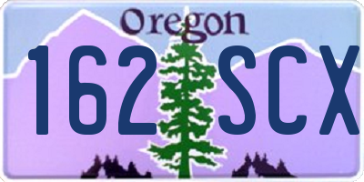 OR license plate 162SCX