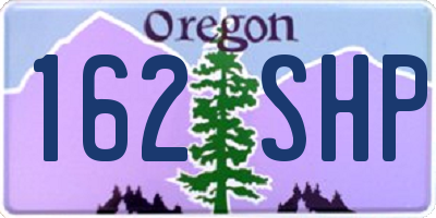 OR license plate 162SHP