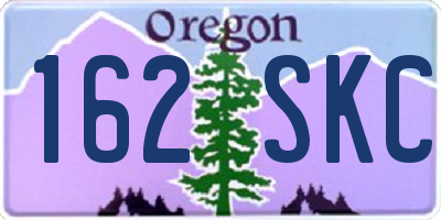 OR license plate 162SKC