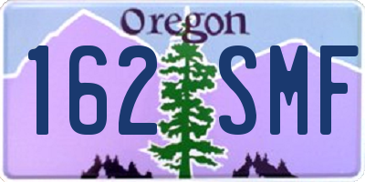 OR license plate 162SMF