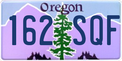OR license plate 162SQF