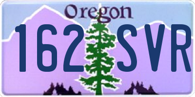 OR license plate 162SVR