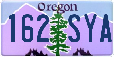 OR license plate 162SYA