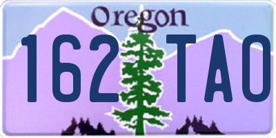 OR license plate 162TAO