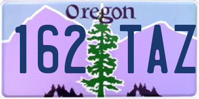 OR license plate 162TAZ