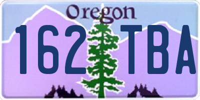 OR license plate 162TBA