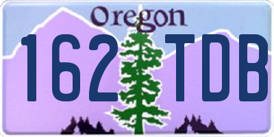 OR license plate 162TDB