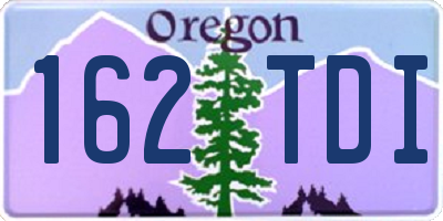 OR license plate 162TDI