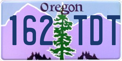 OR license plate 162TDT
